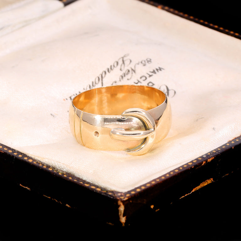 The Antique 1917 9ct Gold Belt Buckle Ring