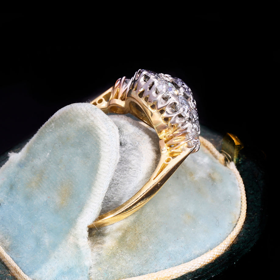 The Antique Eleven Old Cut Diamond Cluster Ring