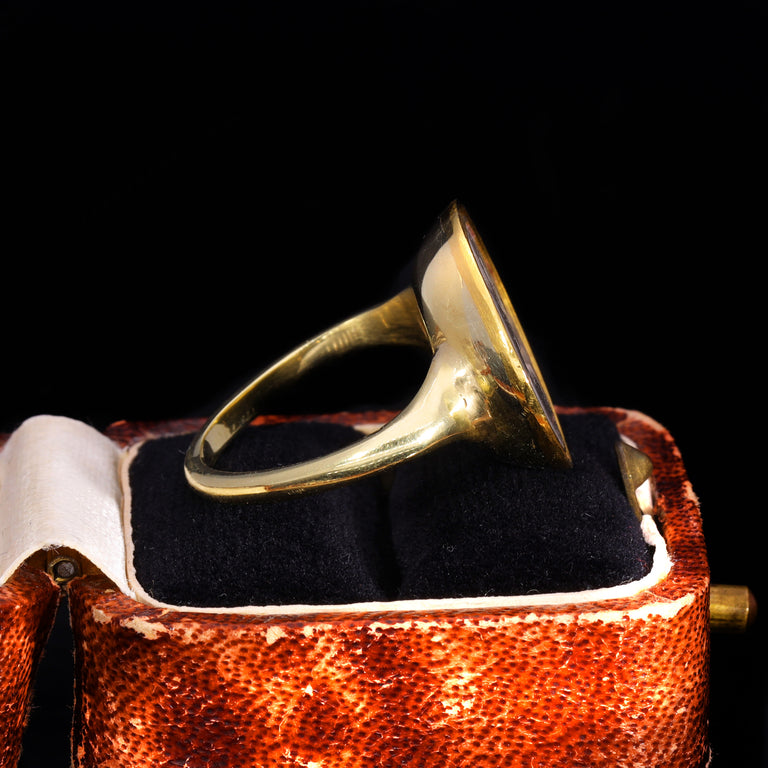 The Ancient Roman 2nd Century Cupid And Phallus Intaglio Ring