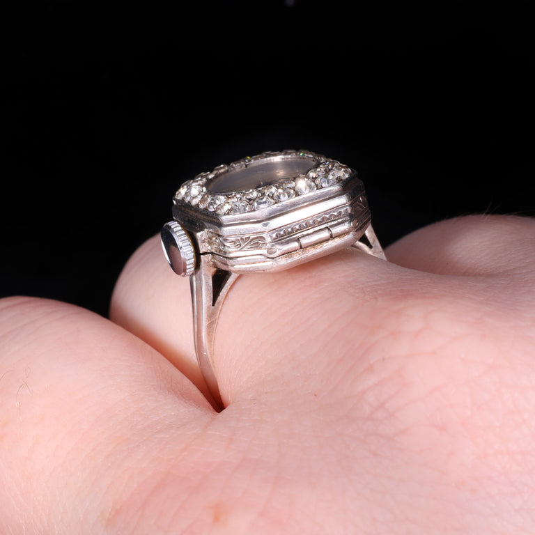 The Vintage 1930's Knoll & Pregizer Paste Watch Ring