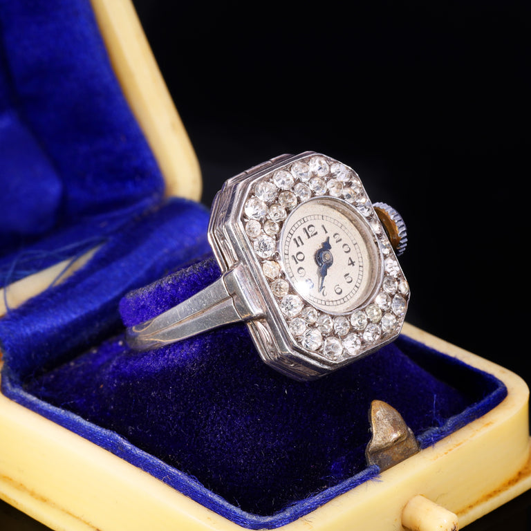 The Vintage 1930's Knoll & Pregizer Paste Watch Ring