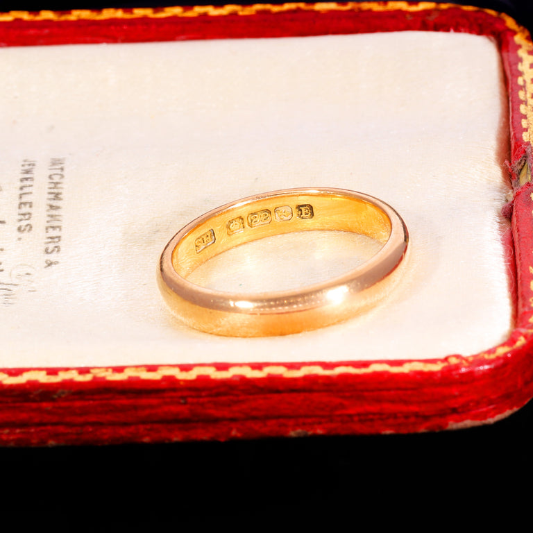 The Antique Victorian 1853 22ct Gold Wedding Ring
