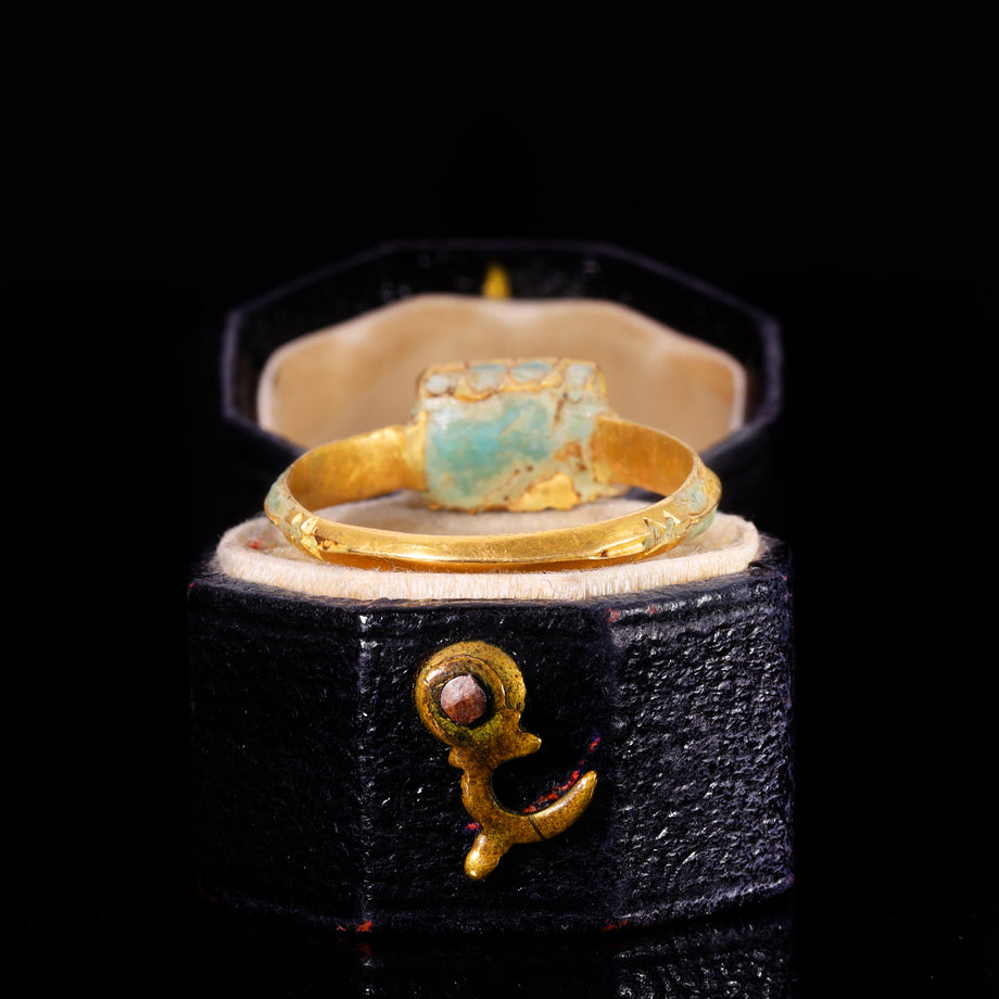 The Ancient Stuart Period Enamel And Table Cut Rock Crystal Ring