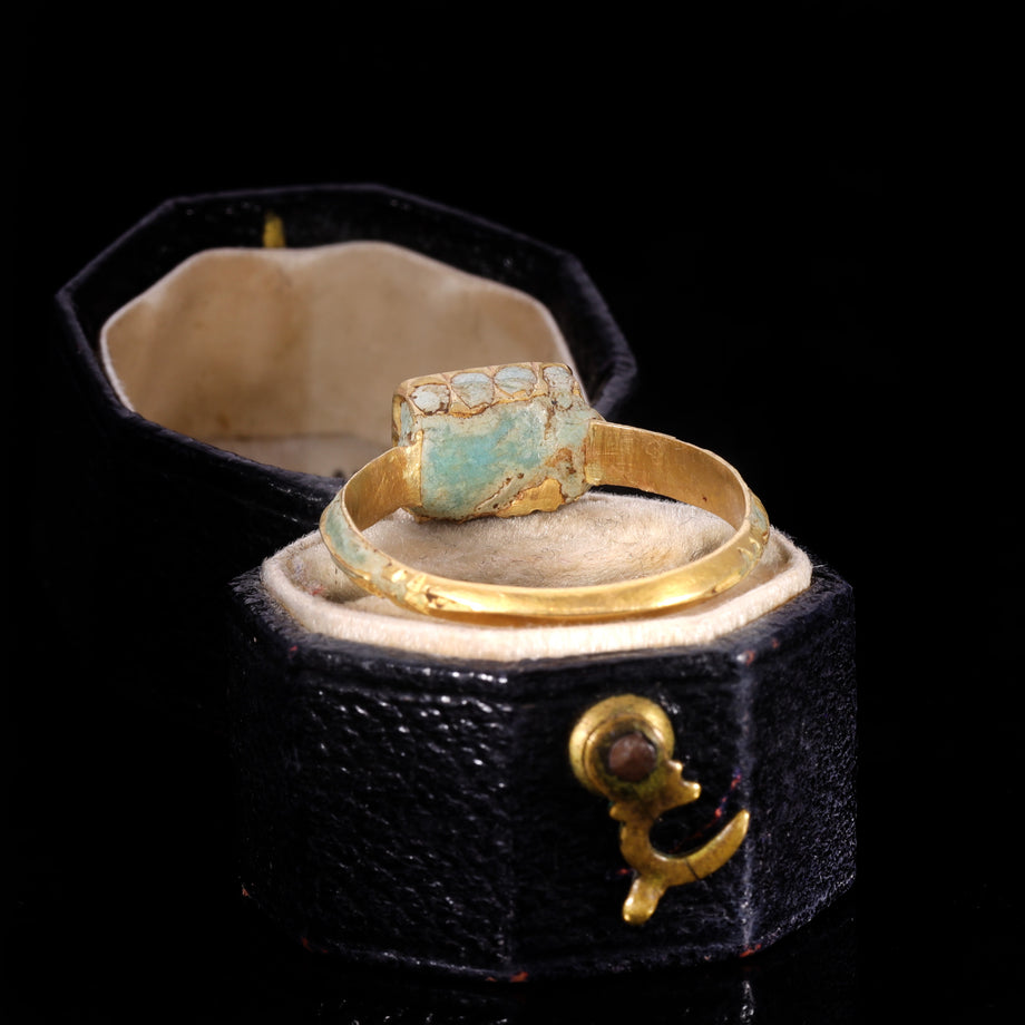 The Ancient Stuart Period Enamel And Table Cut Rock Crystal Ring