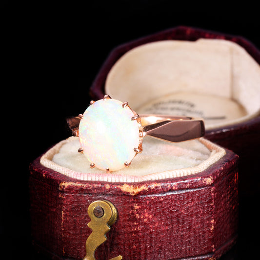 The Vintage 9ct Gold Opal Solitaire Ring