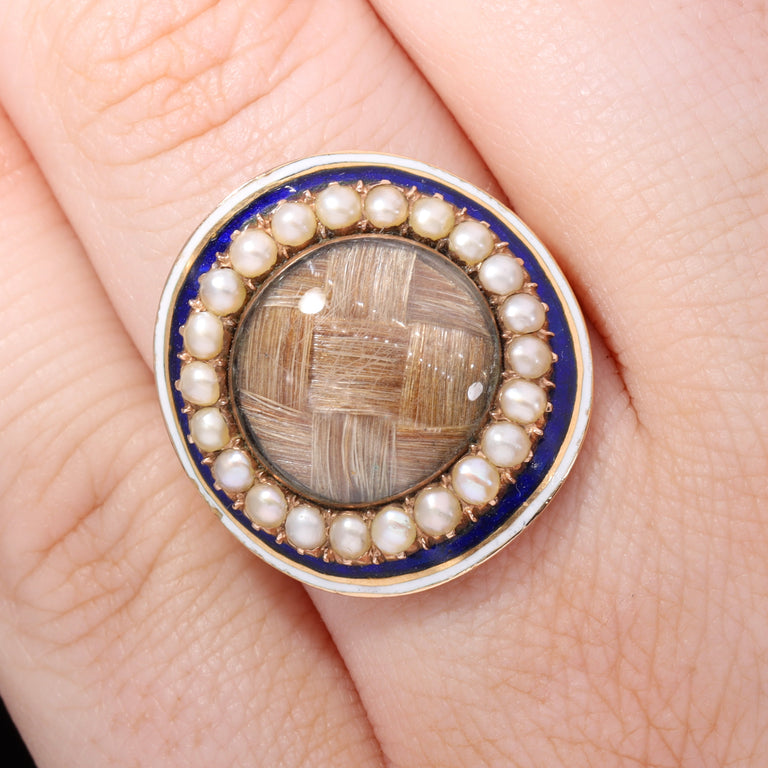 The Georgian Pearl and Enamel Memorial Ring
