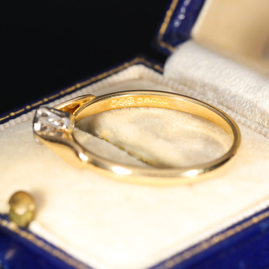 The Vintage 1977 Solitaire Rubover Set Diamond Ring