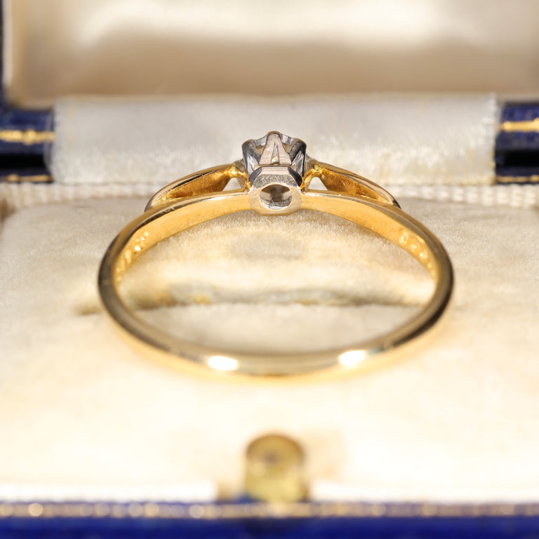 The Vintage 1977 Solitaire Rubover Set Diamond Ring