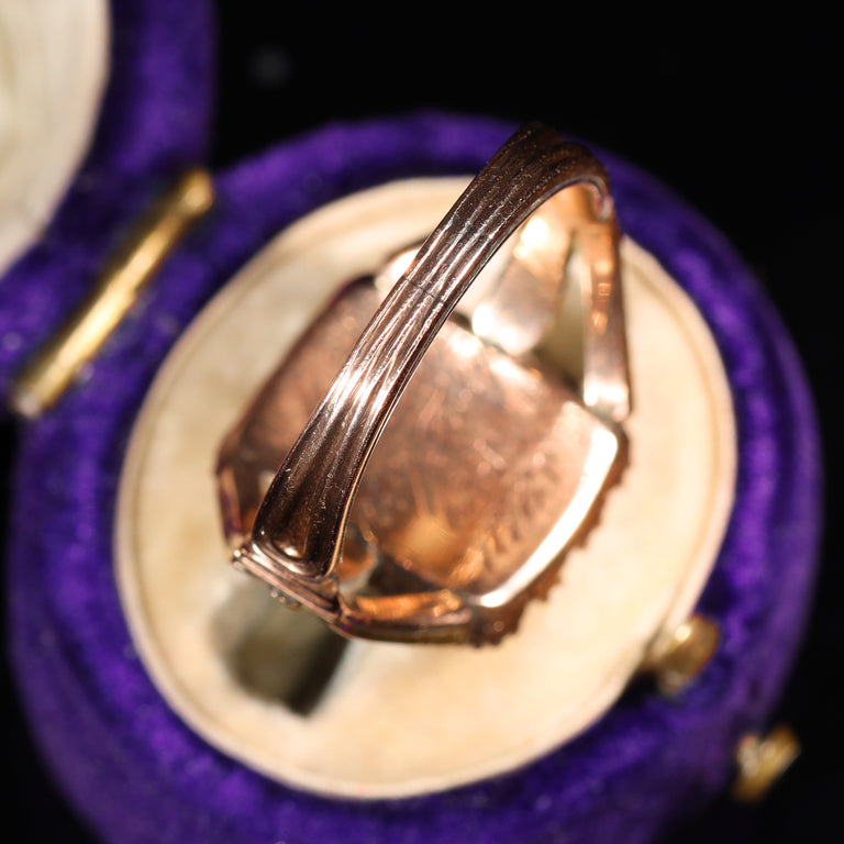 The Antique Georgian 1818 Pearl and Rose Mourning Ring