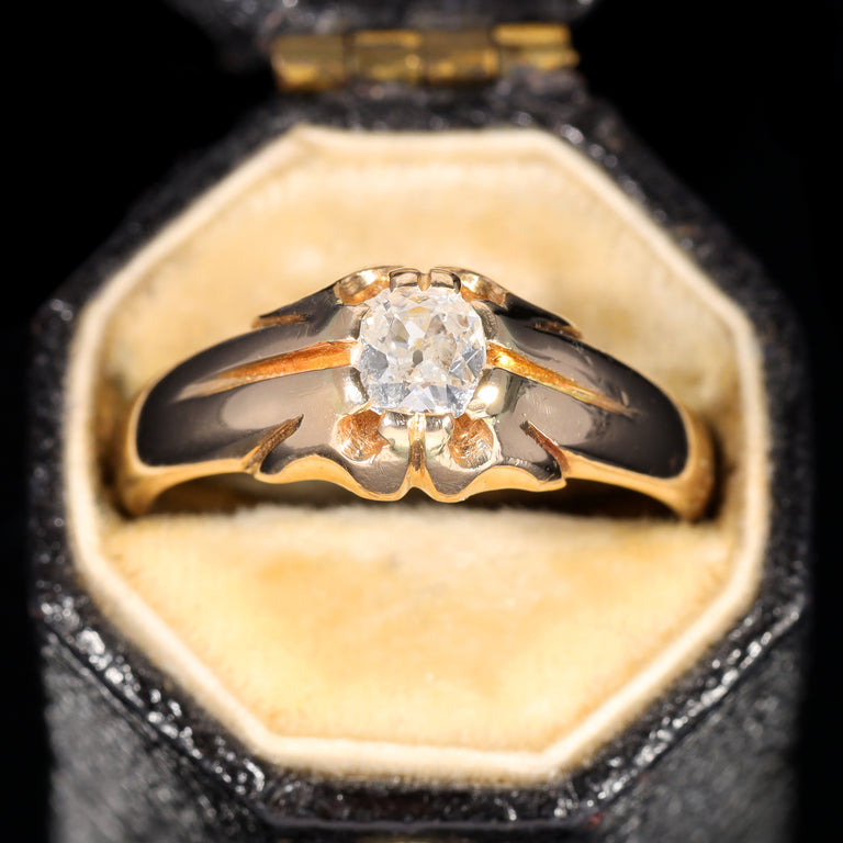 The Antique Old Swiss Cut Diamond Solitaire Ring