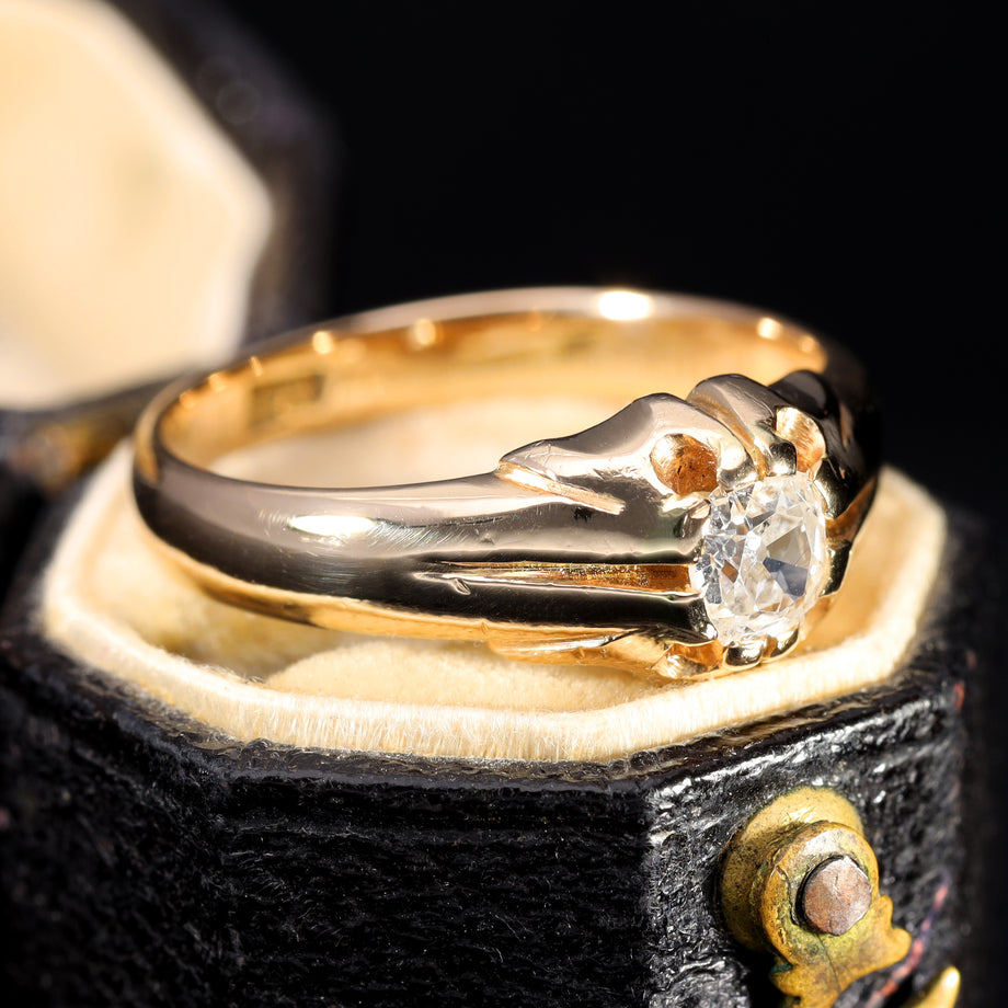 The Antique Old Swiss Cut Diamond Solitaire Ring