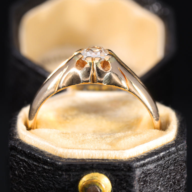 The Antique Old Swiss Cut Diamond Solitaire Ring