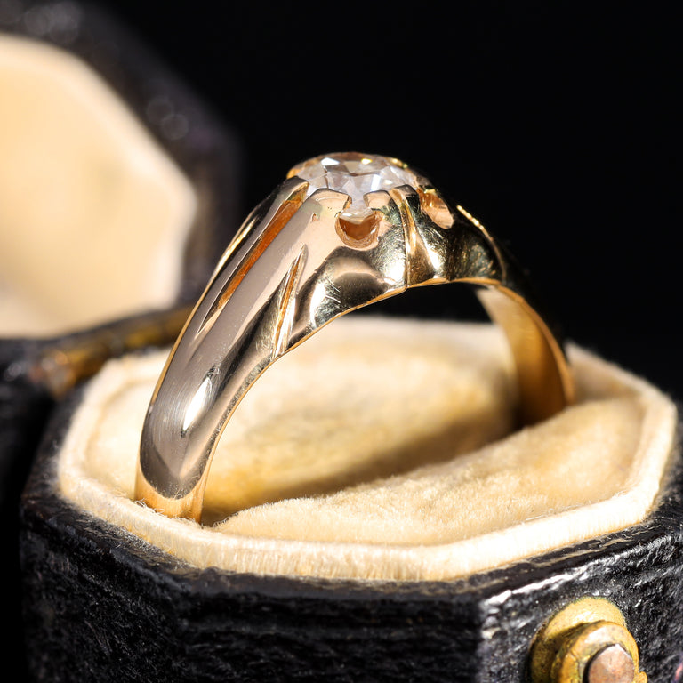 The Antique Old Swiss Cut Diamond Solitaire Ring