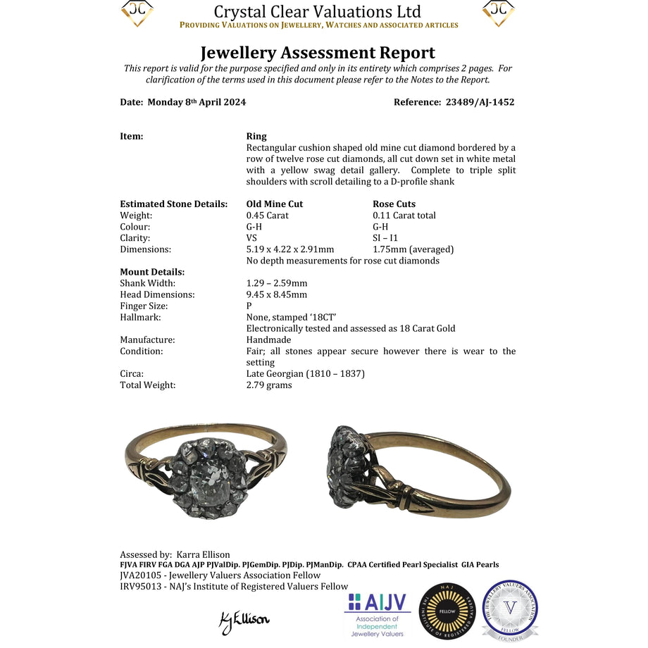 The Antique Georgian Old Cut Diamond Cluster Ring - Antique Jewellers