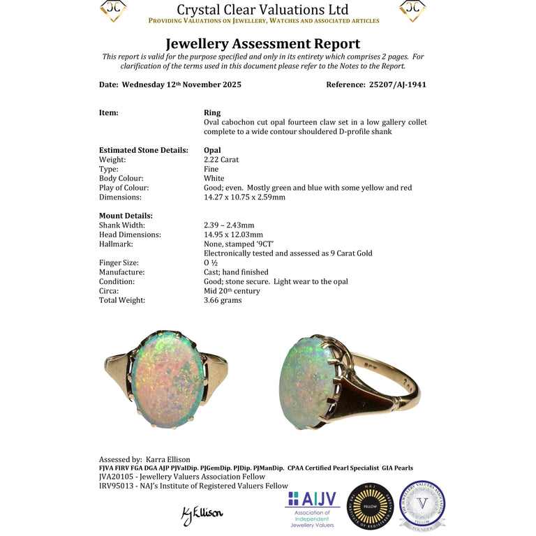 The Vintage 9ct Gold Opal Statement Ring