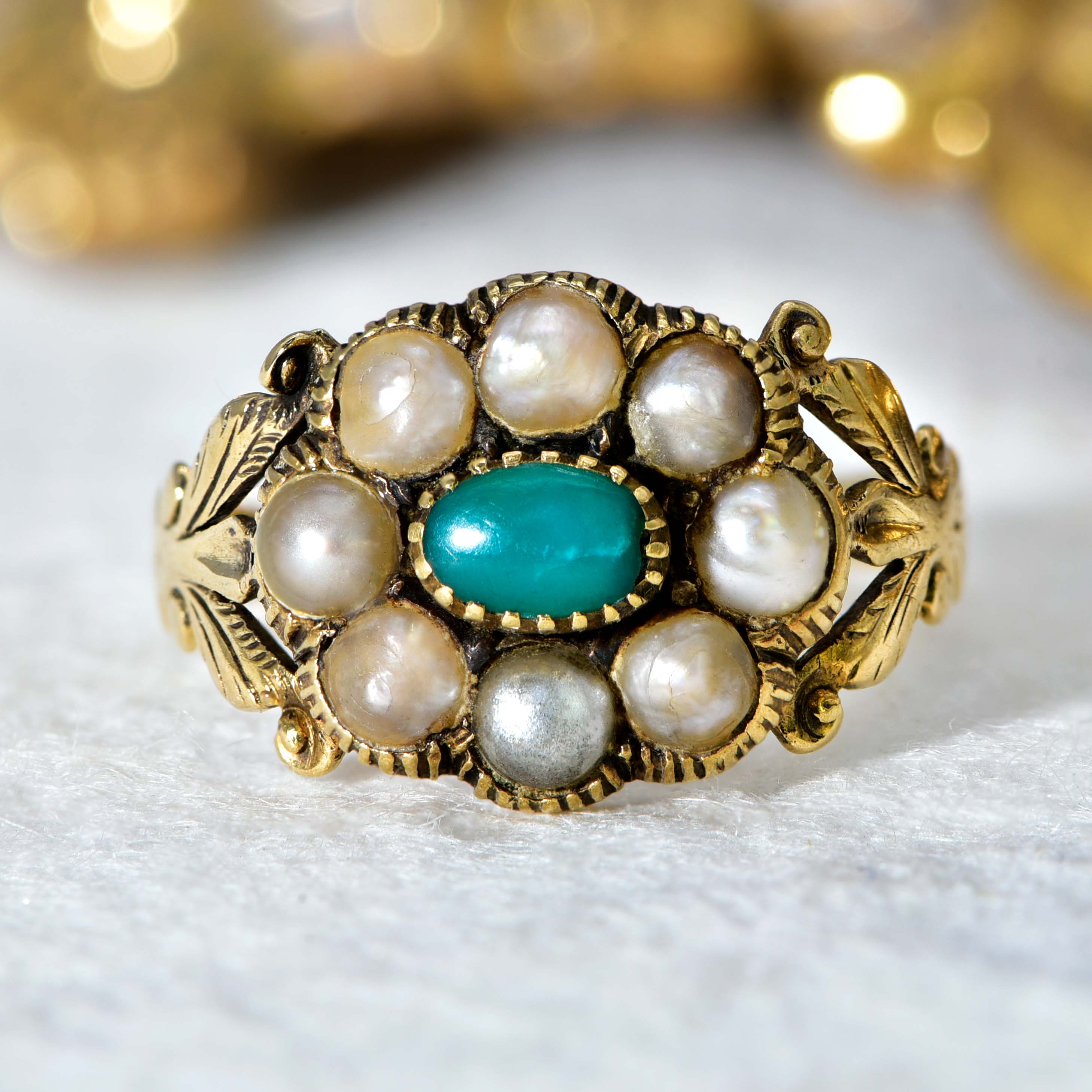 The Antique Pearl Cluster Flower Ring - Antique Jewellers
