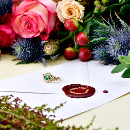 The Antique 19th Century Emerald and Seventeen Diamond Ring - Antique Jewellers
