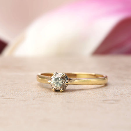 The Vintage Birmingham 1983 Solitaire Diamond Ring - Antique Jewellers