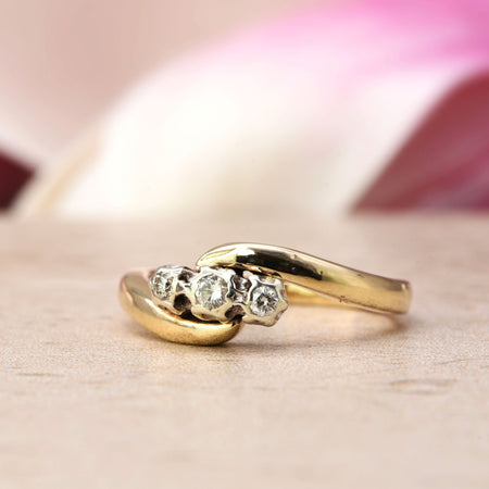 The Contemporary Solid Trilogy Diamond Ring - Antique Jewellers