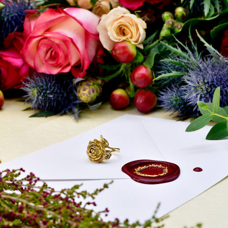 The Vintage 1973 Gold Rose Ring - Antique Jewellers