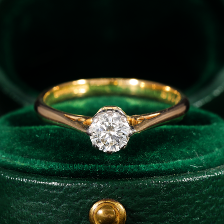The Vintage 1984 Brilliant Cut Diamond Solitaire Ring