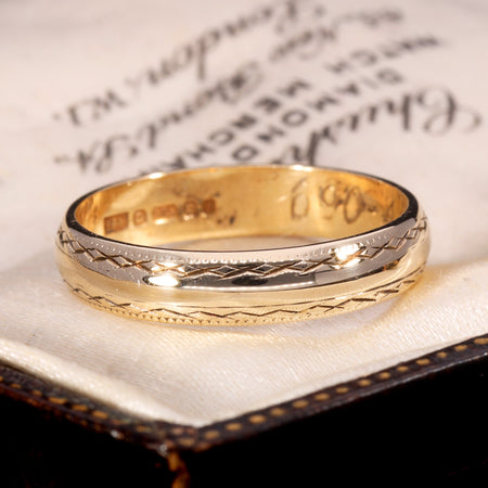 The Vintage 1989 9ct Gold Detailed Wedding Ring