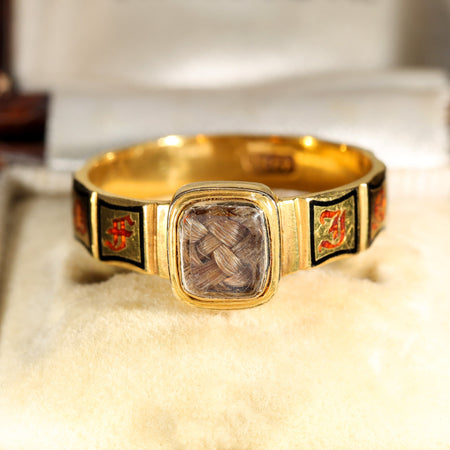 The Antique Georgian In Memory Hairwork Ring