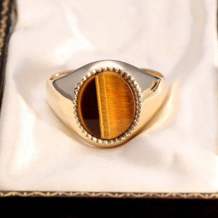 The Vintage 1982 Tiger's Eye Signet Ring