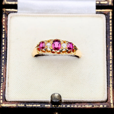 The Antique 1909 Ruby and Diamond Classic Ring - Antique Jewellers