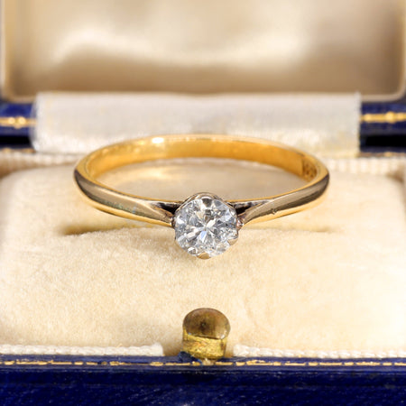 The Vintage Brilliant Cut Diamond Solitaire Ring