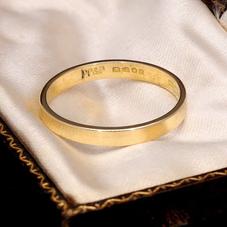 The Vintage 1973 Flat Wedding Ring - Antique Jewellers