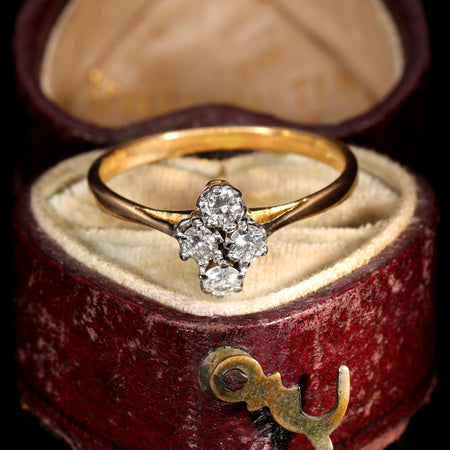 The Vintage 1999 Four Diamond Cluster Ring