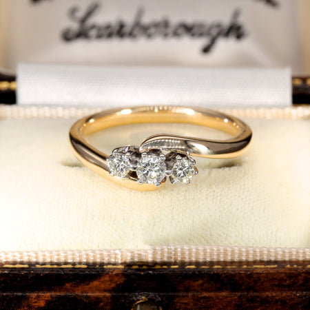 The Vintage Brilliant Cut Diamond Trio Ring