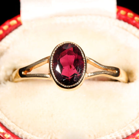 The Vintage 1967 Garnet Dainty Ring