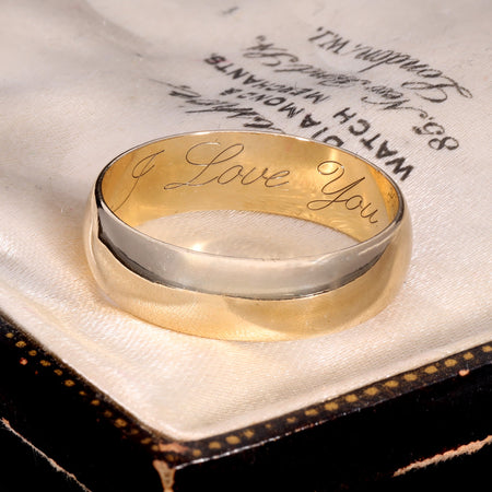 The Vintage 9ct Gold "I Love You" 3.85g Wedding Ring