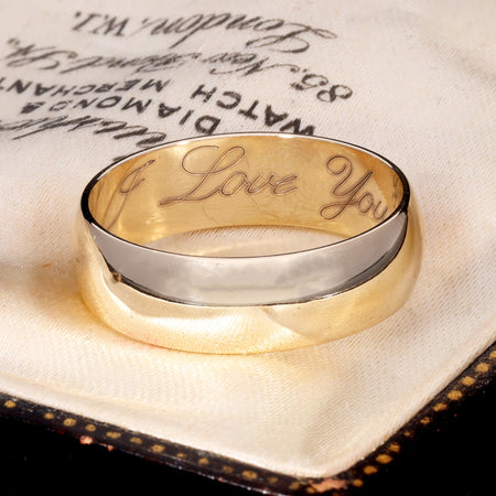 The Vintage 9ct Gold "I Love You" 3.6g Wedding Ring
