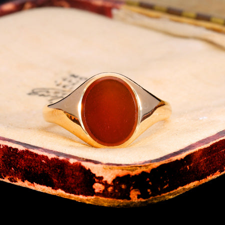The Vintage 1952 Carnelian Chunky Signet Ring