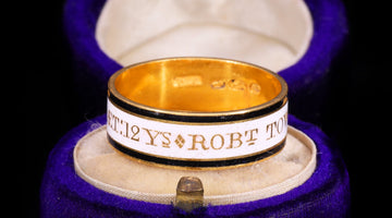 Why Do Some Mourning Rings Have White Enamel?