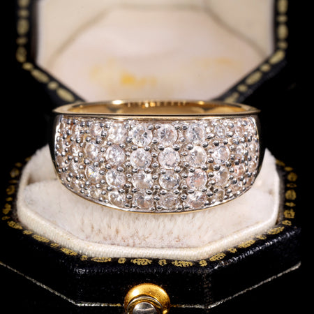 The Contemporary Clear Stone Chunky Cluster Ring
