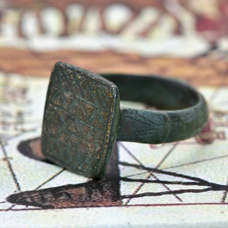 The Ancient Medieval Bronze Mountain Traveller's Ring - Antique Jewellers