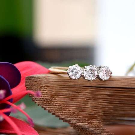 The Vintage Trilogy Diamond Ring - Antique Jewellers