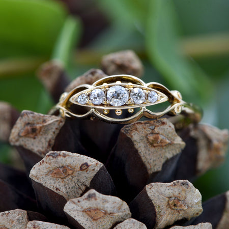 The Edwardian Floating Diamond Engagement Ring - Antique Jewellers