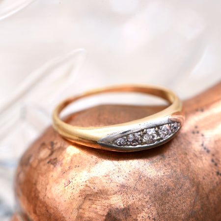 The Edwardian Deep Set Diamond Ring - Antique Jewellers