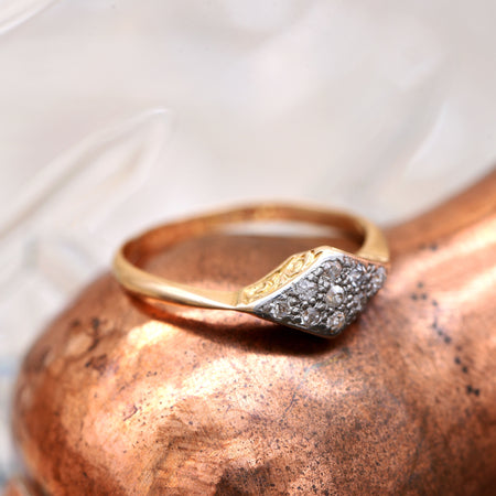 The Vintage Art Deco Rhombus Diamond  Ring - Antique Jewellers