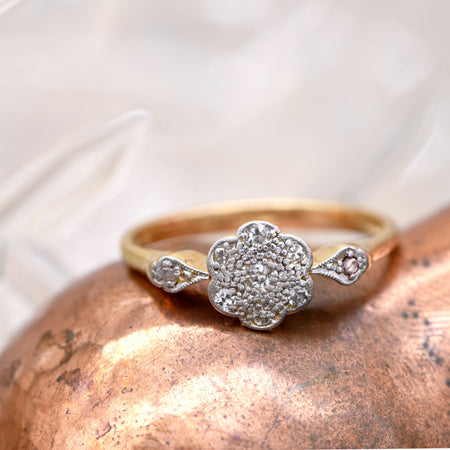 The Vintage Wildflower Diamond Ring - Antique Jewellers