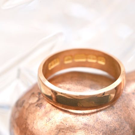 The Antique Edwardian 1902 22 Carat Rose Gold Wedding Band - Antique Jewellers