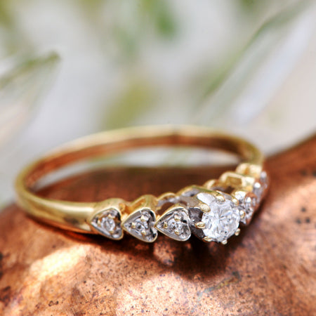 The Vintage Heart Strings Diamond Ring - Antique Jewellers