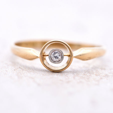 The Antique 1919 Golden Orbit Diamond Ring - Antique Jewellers