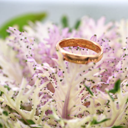 The 1928 Rosey 22 Carat Vintage Gold Wedding Band - Antique Jewellers