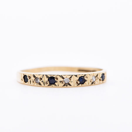 The Vintage Diamond and Sapphire Eternity Ring - Antique Jewellers